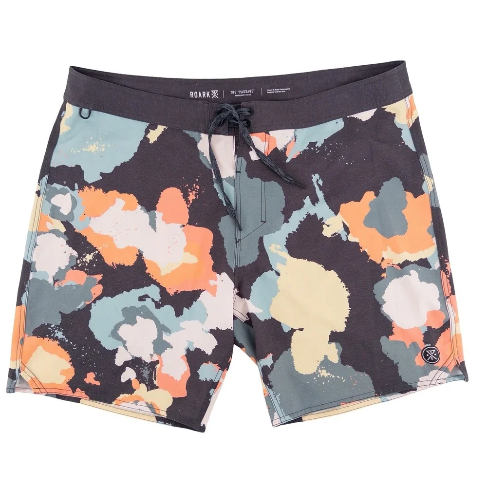 Roark Mens 38 The Passage Vistoso Board Shorts Abstract Splash Surf Huckberry